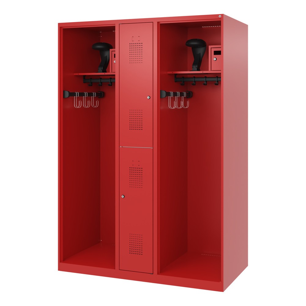 Productafbeelding nr. 5: C+P brandweerkast MAXI, vloerglijders, hxbxd 1.850 x 1.300 x 600 mm, vuurrood, met helmhouder