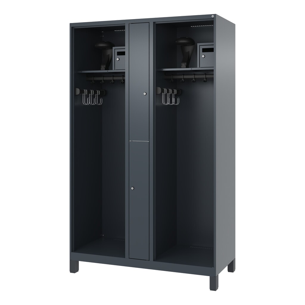 C+P brandweerkast MAXI, voeten, hxbxd 1.850 x 1.200 x 500 mm, antracietgrijs, met helmhouder Productafbeelding nr. 5: C+P brandweerkast MAXI, voeten, hxbxd 1.850 x 1.200 x 500 mm, antracietgrijs, met helmhouder