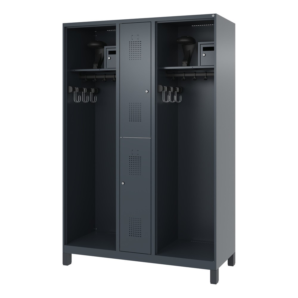 Productafbeelding nr. 5: C+P brandweerkast MAXI, voeten, hxbxd 1.850 x 1.300 x 500 mm, antracietgrijs, met helmhouder