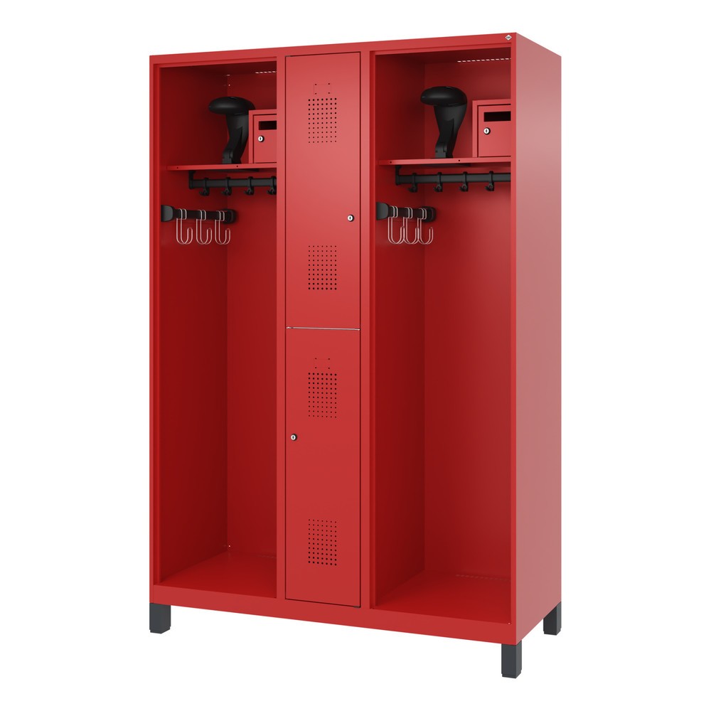 Productafbeelding nr. 5: C+P brandweerkast MAXI, voeten, hxbxd 1.850 x 1.300 x 500 mm, vuurrood, met helmhouder
