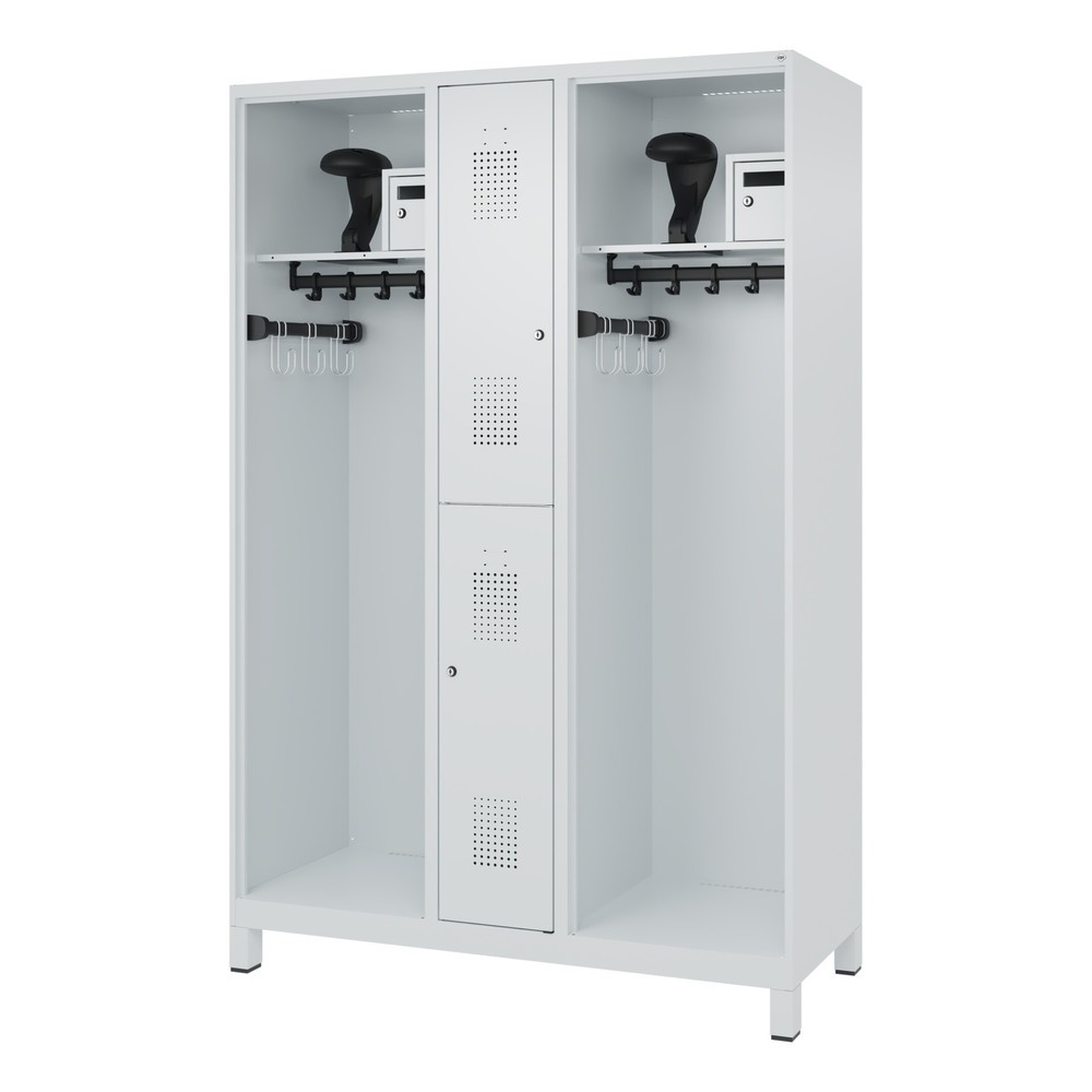 Productafbeelding nr. 5: C+P brandweerkast MAXI, voeten, hxbxd 1.850 x 1.300 x 500 mm, lichtgrijs, met helmhouder