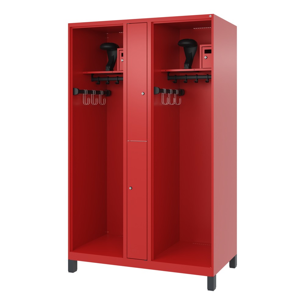 Productafbeelding nr. 5: C+P brandweerkast MAXI, voeten, hxbxd 1.850 x 1.200 x 600 mm, vuurrood, met helmhouder