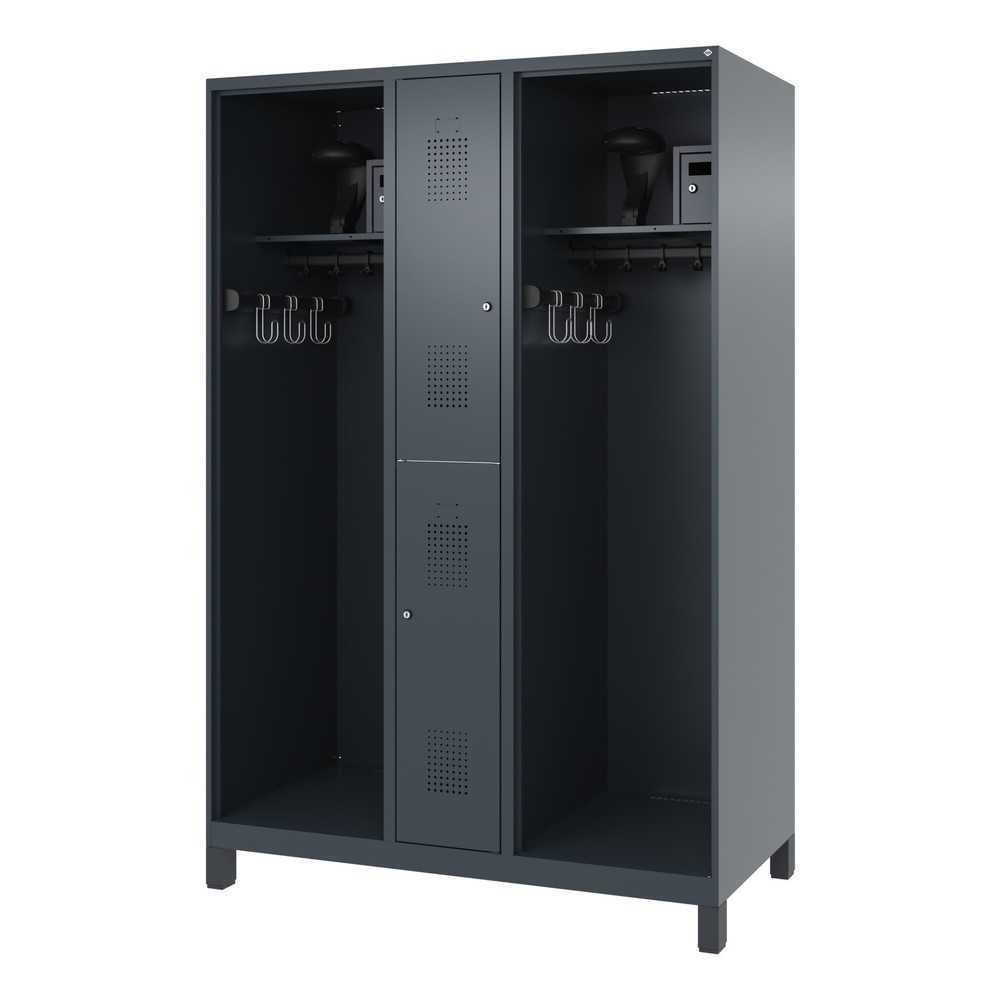 Productafbeelding nr. 5: C+P brandweerkast MAXI, voeten, hxbxd 1.850 x 1.300 x 600 mm, antracietgrijs, met helmhouder