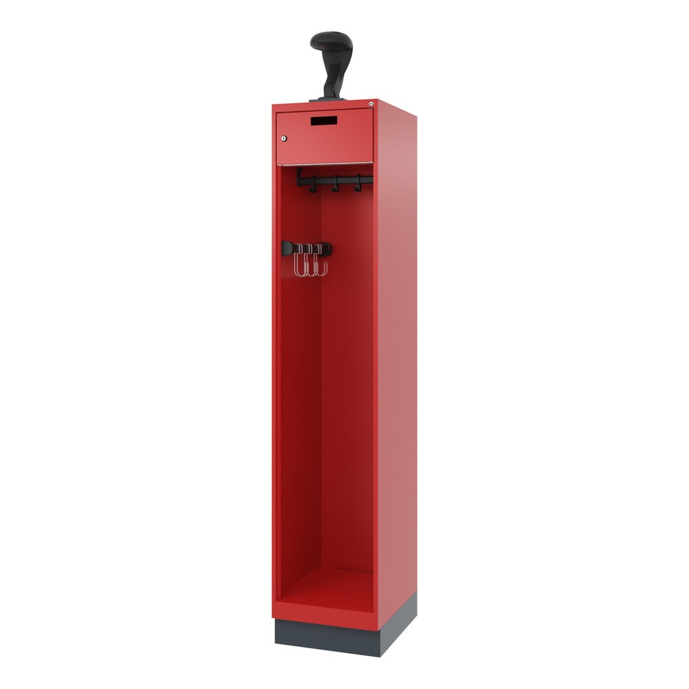 Productafbeelding nr. 5: C+P brandweerkast PRAKTUS, sokkel, 1 compartiment, hxbxd 1.850 x 400 x 500 mm, vuurrood, met helmhouder