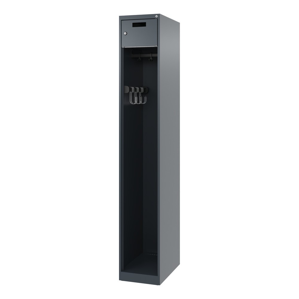 Productafbeelding nr. 5: C+P brandweerkast PRAKTUS, vloerglijders, 1 compartiment, hxbxd 1.850 x 300 x 500 mm, antracietgrijs