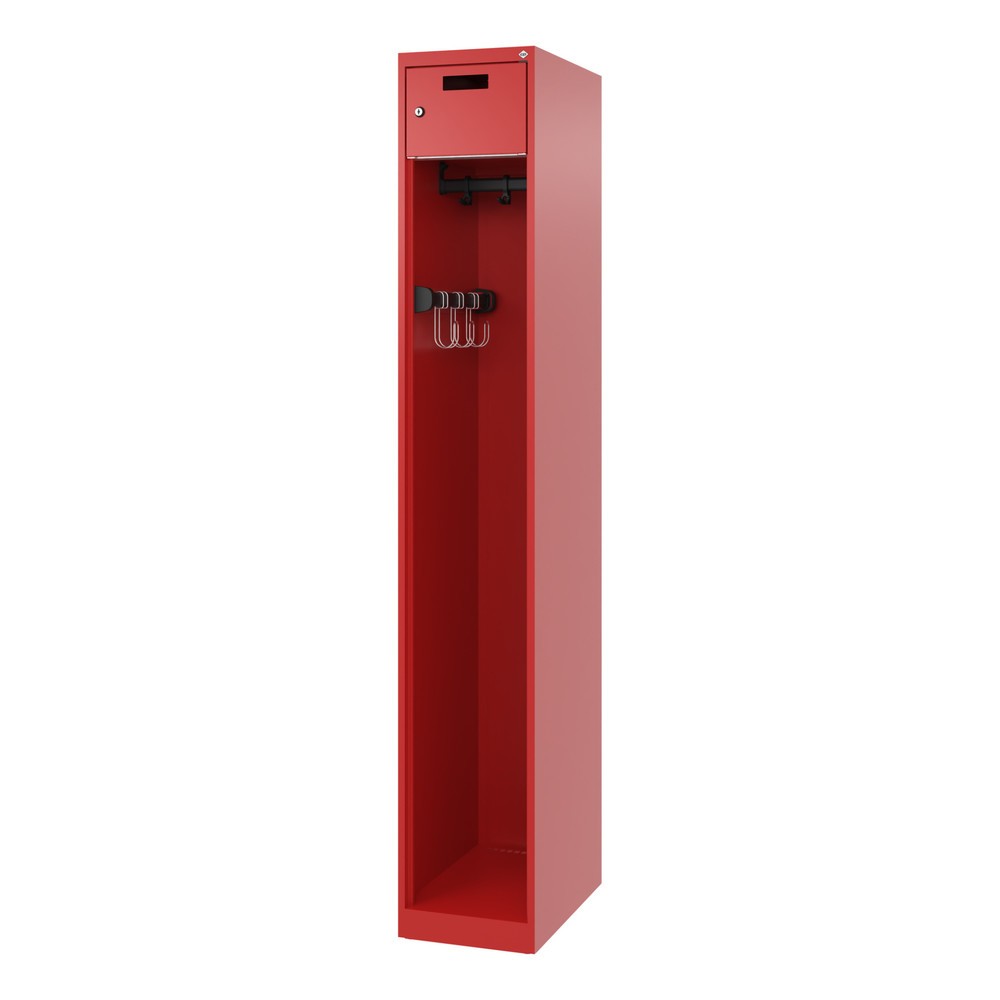 Productafbeelding nr. 5: C+P brandweerkast PRAKTUS, vloerglijders, 1 compartiment, hxbxd 1.850 x 300 x 500 mm, vuurrood