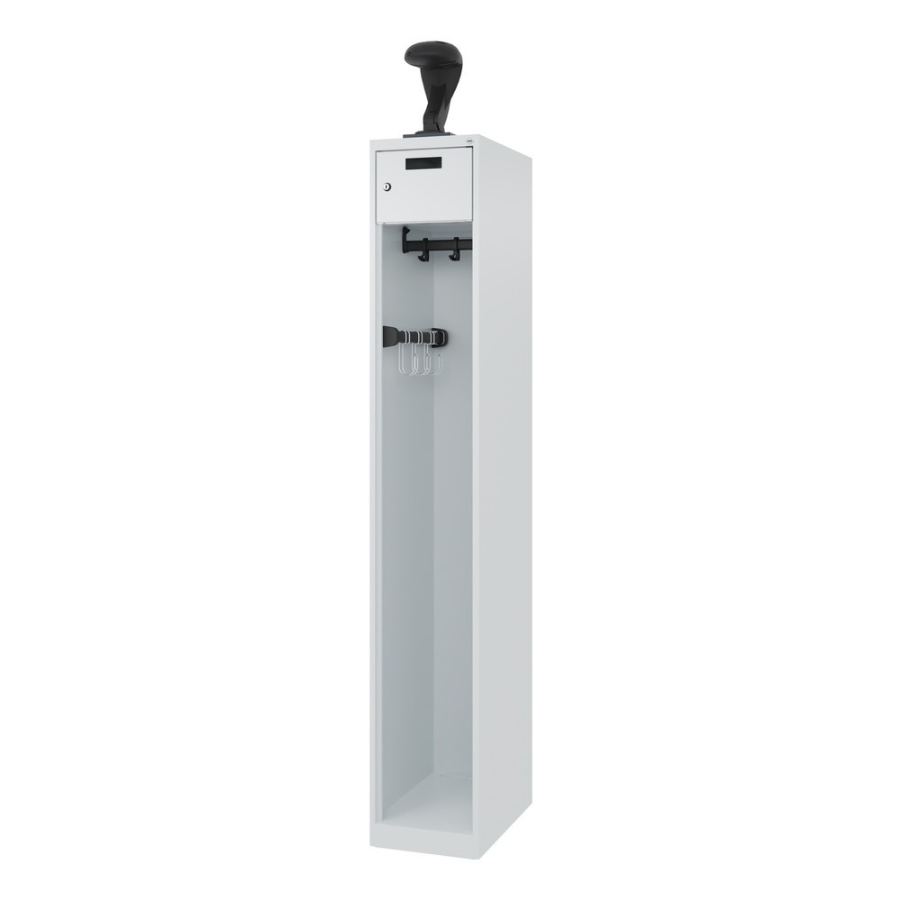 Productafbeelding nr. 5: C+P brandweerkast PRAKTUS, vloerglijders, 1 compartiment, hxbxd 1.850 x 300 x 500 mm, lichtgrijs, met helmhouder