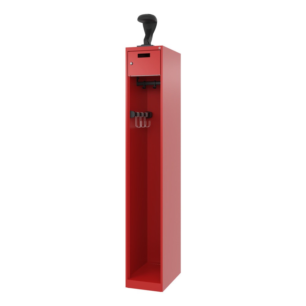 Productafbeelding nr. 5: C+P brandweerkast PRAKTUS, vloerglijders, 1 compartiment, hxbxd 1.850 x 300 x 500 mm, vuurrood, met helmhouder