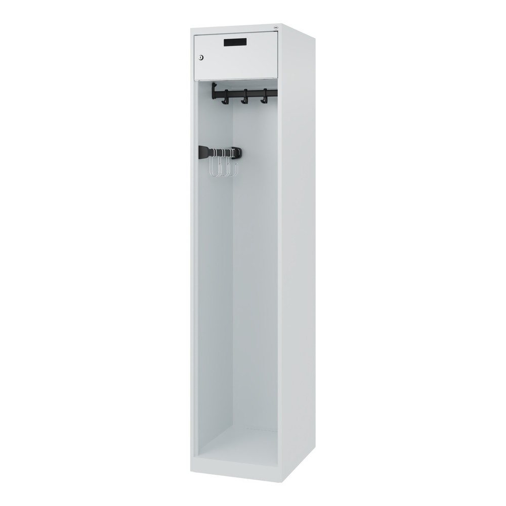 Productafbeelding nr. 5: C+P brandweerkast PRAKTUS, vloerglijders, 1 compartiment, hxbxd 1.850 x 400 x 500 mm, lichtgrijs