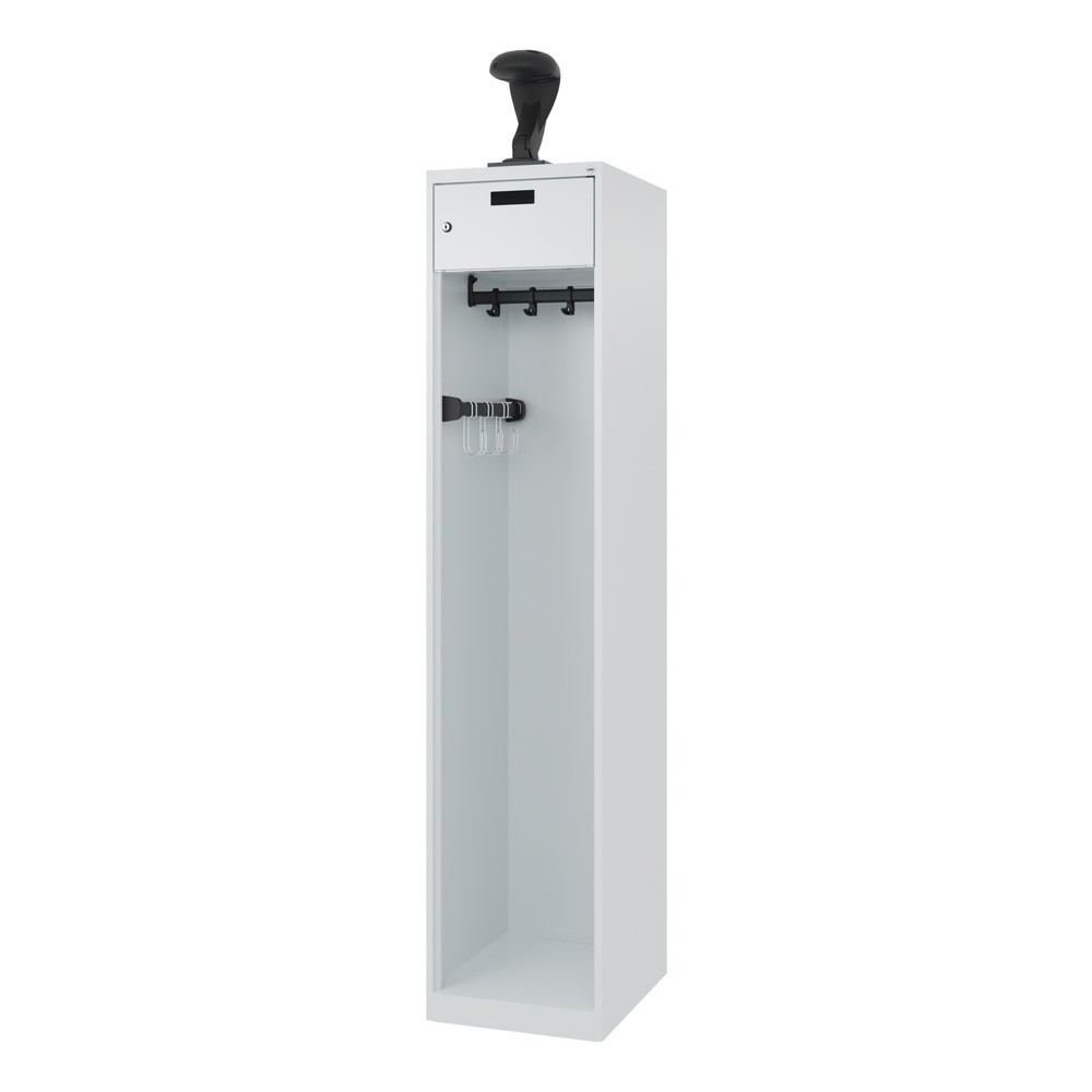 Productafbeelding nr. 5: C+P brandweerkast PRAKTUS, vloerglijders, 1 compartiment, hxbxd 1.850 x 400 x 500 mm, lichtgrijs, met helmhouder