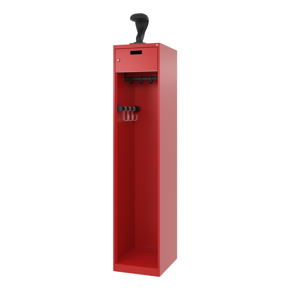 Productafbeelding nr. 5: C+P brandweerkast PRAKTUS, vloerglijders, 1 compartiment, hxbxd 1.850 x 400 x 500 mm, vuurrood, met helmhouder