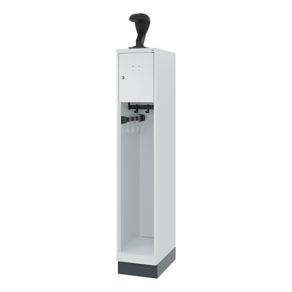 Productafbeelding nr. 5: C+P brandweerkast YOUNGSTER, sokkel, 1 compartiment, hxbxd 1.530 x 300 x 500 mm, lichtgrijs, met helmhouder