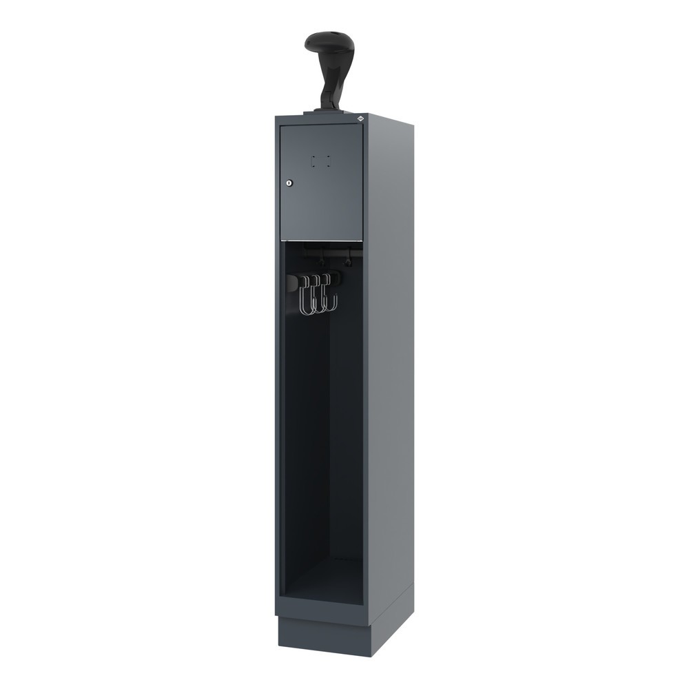 Productafbeelding nr. 5: C+P brandweerkast YOUNGSTER, sokkel, 1 compartiment, hxbxd 1.530 x 300 x 500 mm, antracietgrijs, met helmhouder