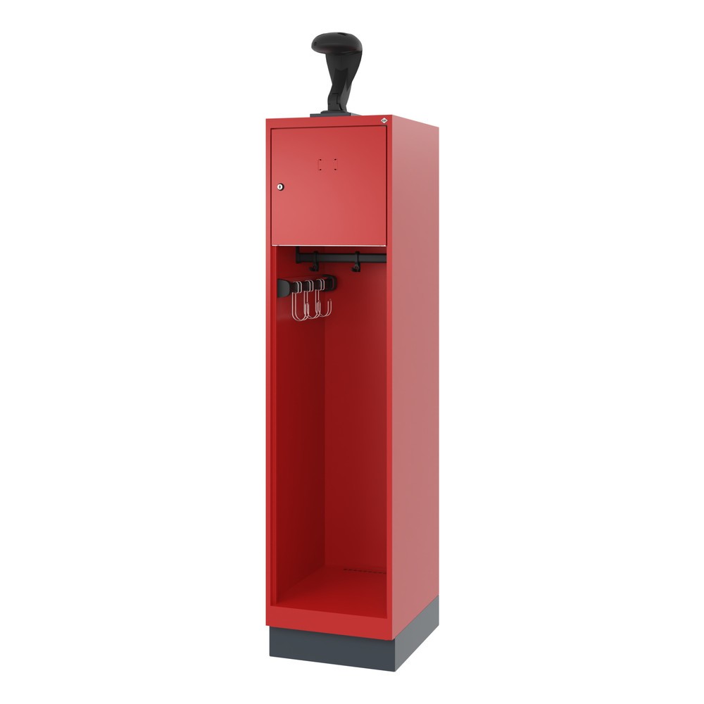 Productafbeelding nr. 5: C+P brandweerkast YOUNGSTER, sokkel, 1 compartiment, hxbxd 1.530 x 400 x 500 mm, vuurrood, met helmhouder