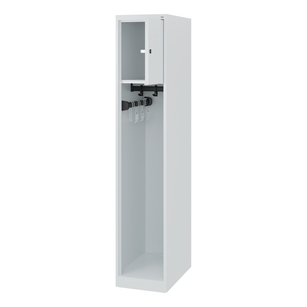 Product afbeelding: C+P brandweerkast YOUNGSTER, vloerglijders, 1 compartiment, hxbxd 1.530 x 300 x 500 mm, lichtgrijs