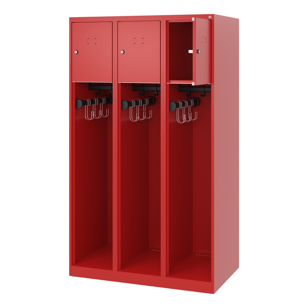 Product afbeelding: C+P brandweerkast YOUNGSTER, vloerglijders, 3 compartimenten, hxbxd 1.530 x 900 x 500 mm, vuurrood
