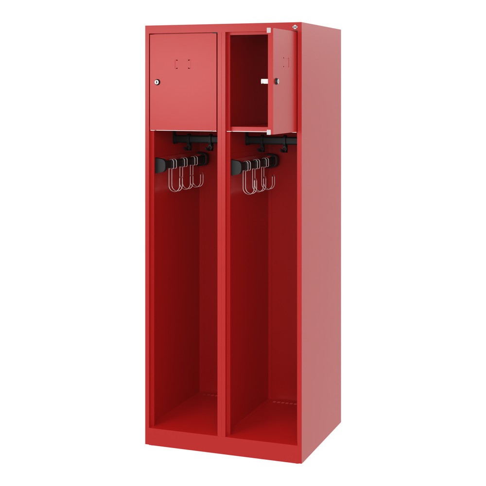 Product afbeelding: C+P brandweerkast YOUNGSTER, vloerglijders, 2 compartimenten, hxbxd 1.530 x 600 x 500 mm, vuurrood