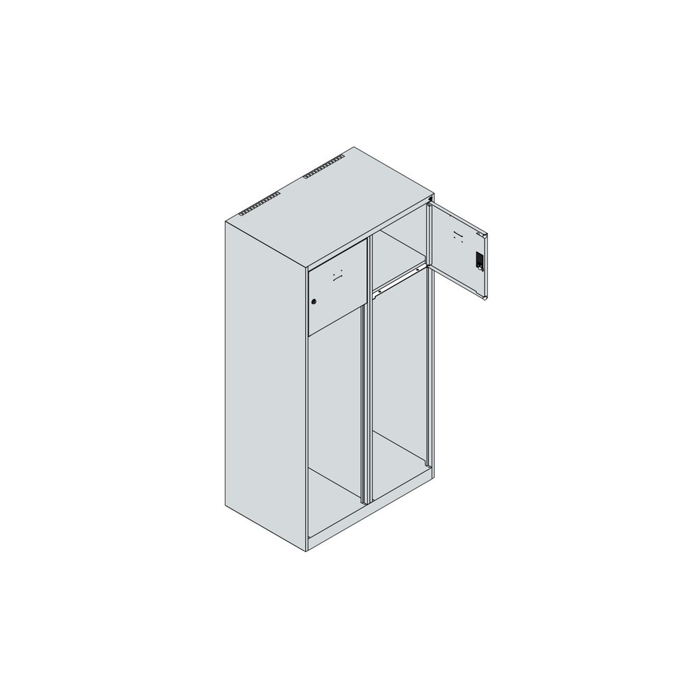 Productafbeelding nr. 4: C+P brandweerkast YOUNGSTER, vloerglijders, 2 compartimenten, hxbxd 1.530 x 800 x 500 mm, lichtgrijs