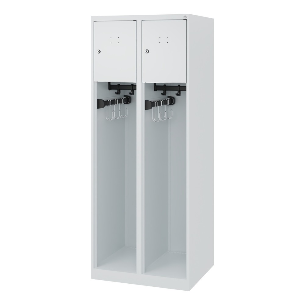 Productafbeelding nr. 5: C+P brandweerkast YOUNGSTER, vloerglijders, 2 compartimenten, hxbxd 1.530 x 600 x 500 mm, lichtgrijs