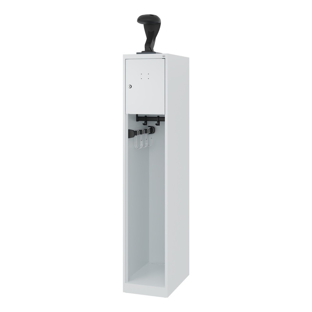 Productafbeelding nr. 5: C+P brandweerkast YOUNGSTER, vloerglijders, 1 compartiment, hxbxd 1.530 x 300 x 500 mm, lichtgrijs, met helmhouder