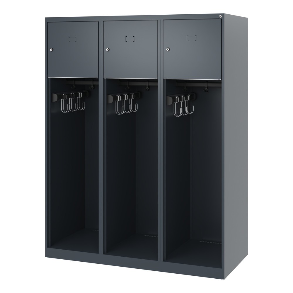 Productafbeelding nr. 5: C+P brandweerkast YOUNGSTER, vloerglijders, 3 compartimenten, hxbxd 1.530 x 1.200 x 500 mm, antracietgrijs