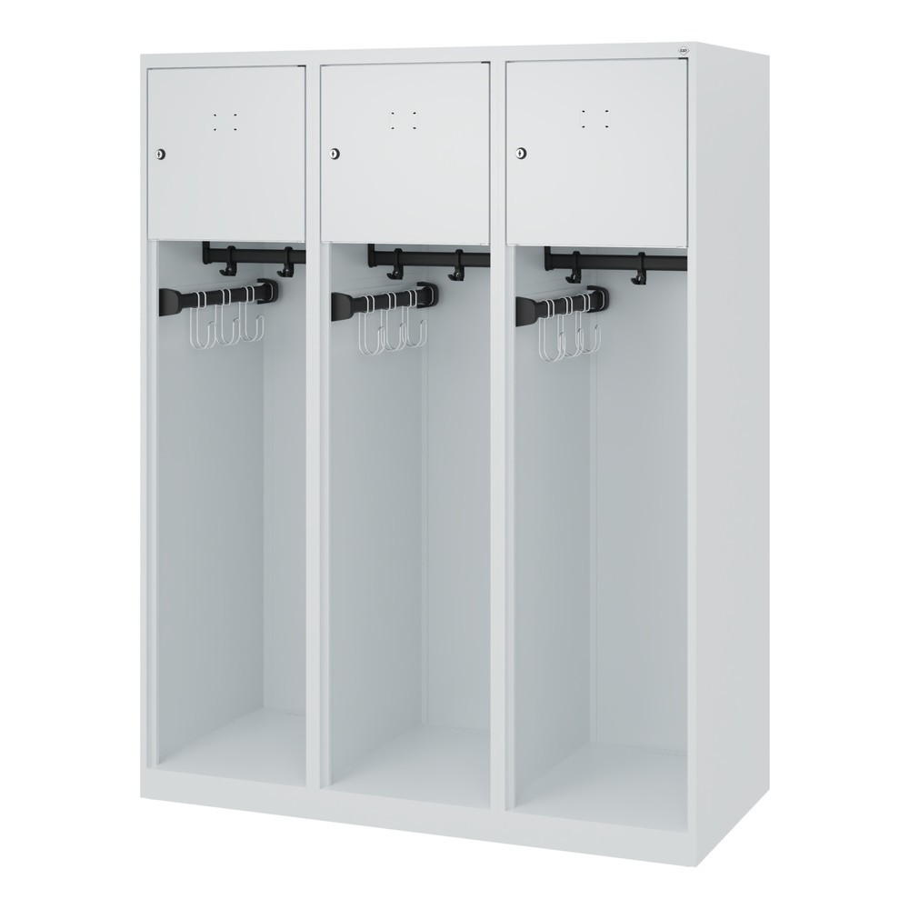 Productafbeelding nr. 5: C+P brandweerkast YOUNGSTER, vloerglijders, 3 compartimenten, hxbxd 1.530 x 1.200 x 500 mm, lichtgrijs