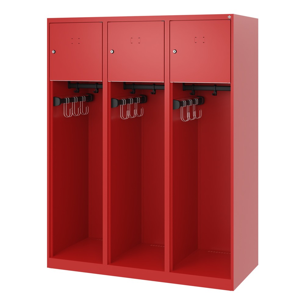Productafbeelding nr. 5: C+P brandweerkast YOUNGSTER, vloerglijders, 3 compartimenten, hxbxd 1.530 x 1.200 x 500 mm, vuurrood