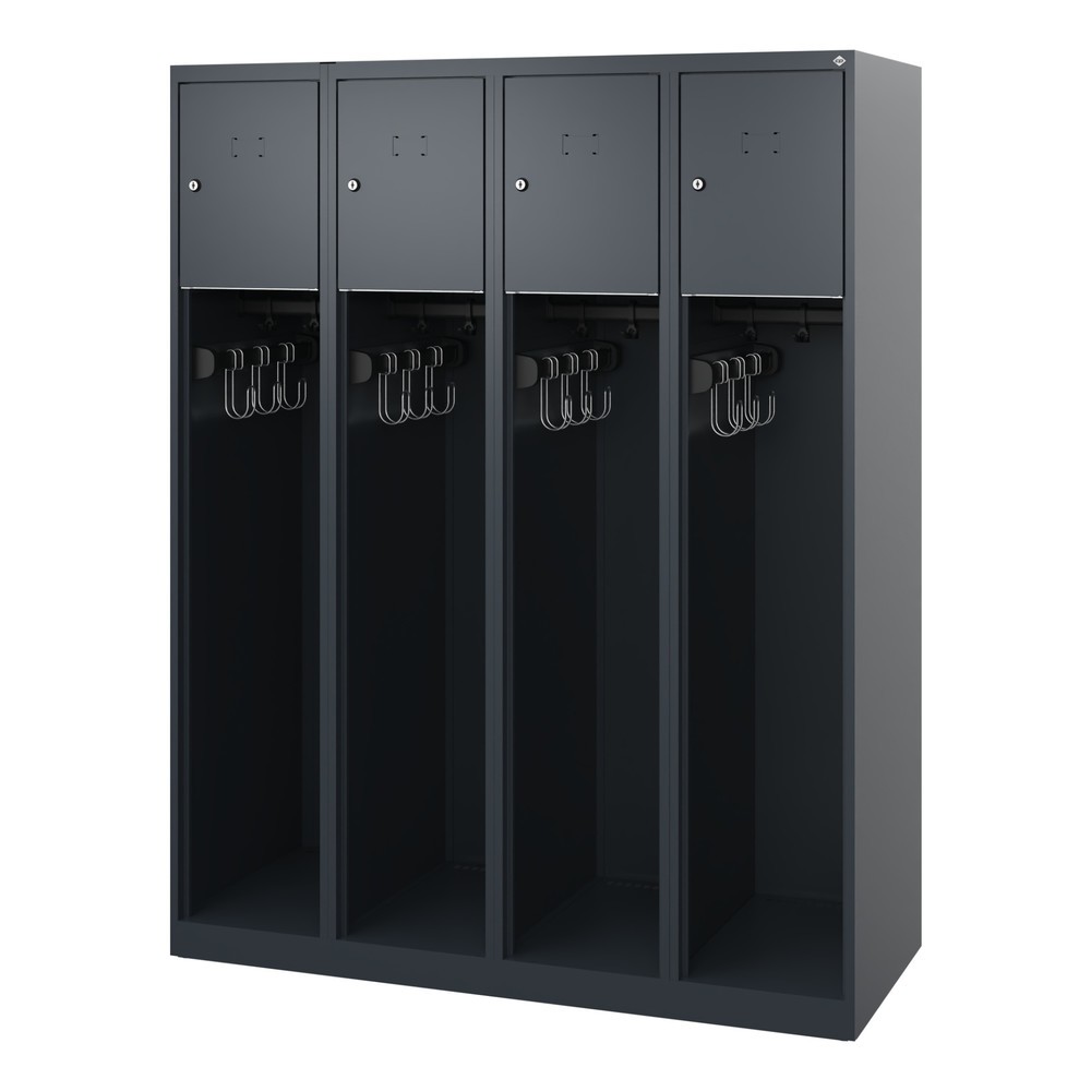 Productafbeelding nr. 4: C+P brandweerkast YOUNGSTER, vloerglijders, 4 compartimenten, hxbxd 1.530 x 1.200 x 500 mm, antracietgrijs