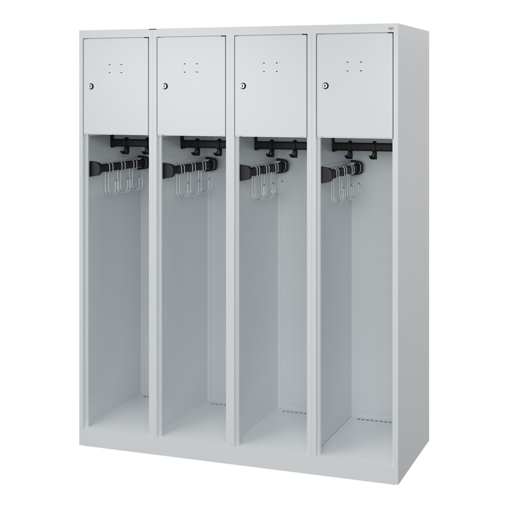 Productafbeelding nr. 4: C+P brandweerkast YOUNGSTER, vloerglijders, 4 compartimenten, hxbxd 1.530 x 1.200 x 500 mm, lichtgrijs