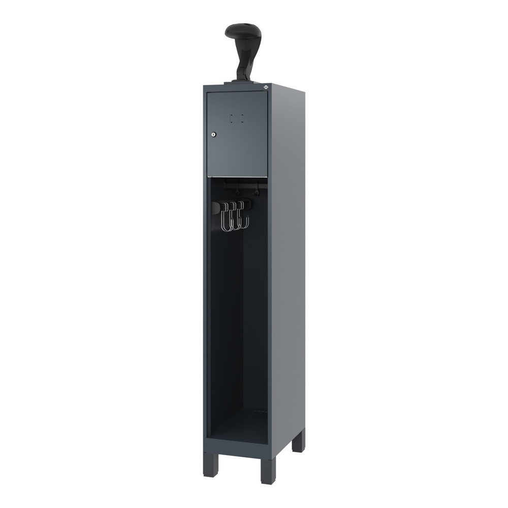 Productafbeelding nr. 5: C+P brandweerkast YOUNGSTER, voeten, 1 compartiment, hxbxd 1.530 x 300 x 500 mm, antracietgrijs, met helmhouder