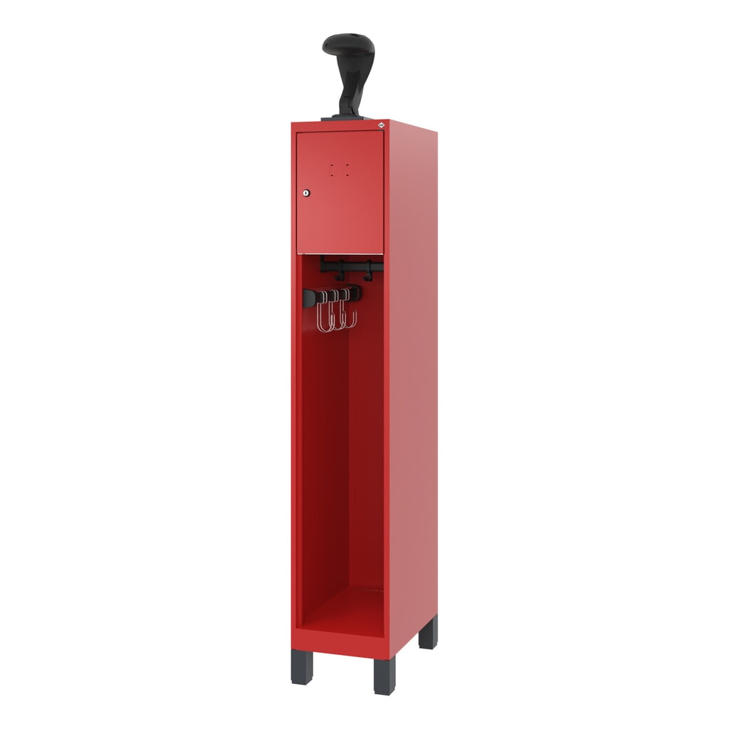 Productafbeelding nr. 5: C+P brandweerkast YOUNGSTER, voeten, 1 compartiment, hxbxd 1.530 x 300 x 500 mm, vuurrood, met helmhouder