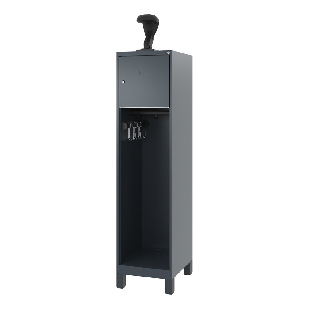 Productafbeelding nr. 5: C+P brandweerkast YOUNGSTER, voeten, 1 compartiment, hxbxd 1.530 x 400 x 500 mm, antracietgrijs, met helmhouder
