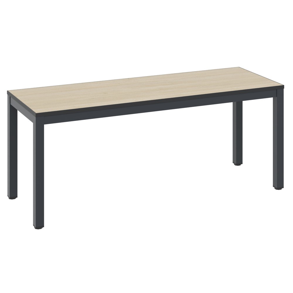 Product afbeelding: C+P kleedkamerbank Basic Plus, lengte 1.000 mm, zwartgrijs/eiken sereno