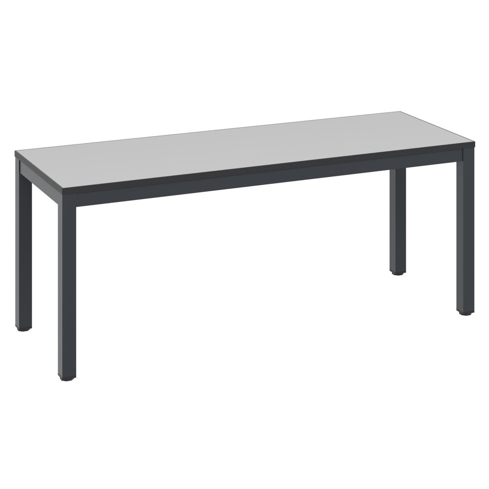 Product afbeelding: C+P kleedkamerbank Basic Plus, lengte 1.000 mm, zwartgrijs/zilvergrijs
