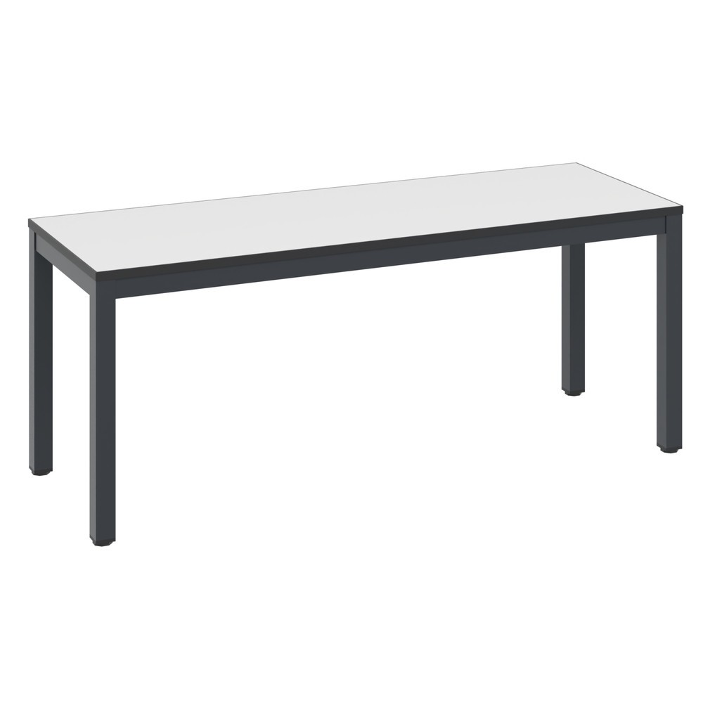 Productafbeelding nr. 1: C+P kleedkamerbank Basic Plus, lengte 1.000 mm, zwartgrijs/wit