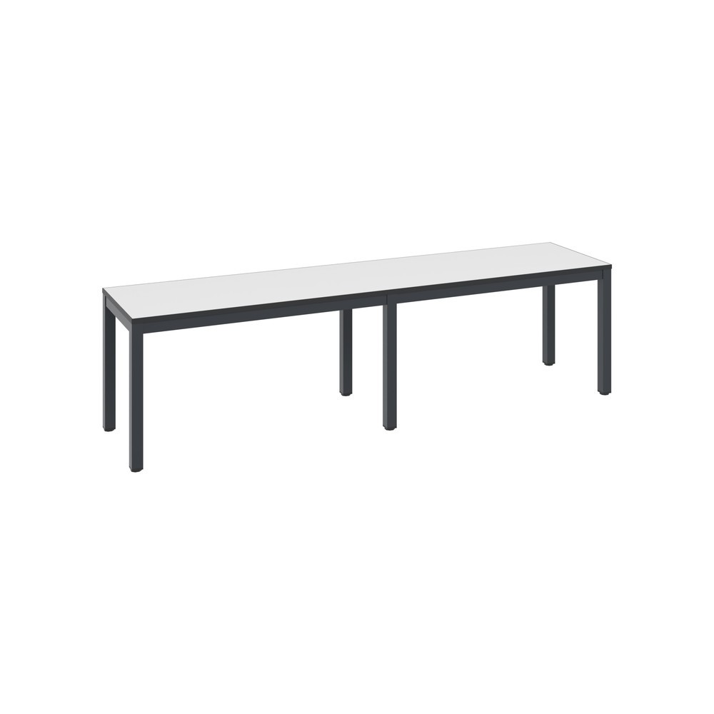 Productafbeelding nr. 1: C+P kleedkamerbank Basic Plus, lengte 1.500 mm, zwartgrijs/wit