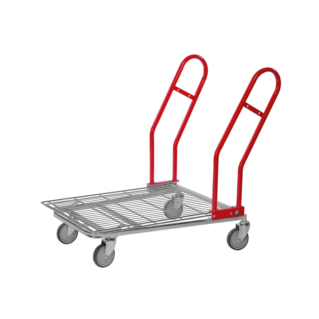 Cash-'n'-Carry-wagen, voor grote goederen, zijbeugels, laadvlak bxd 600 x 850 mm Product afbeelding: Cash-'n'-Carry-wagen, voor grote goederen, zijbeugels, laadvlak bxd 600 x 850 mm