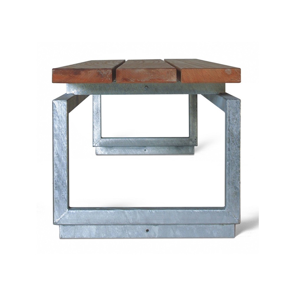 Productafbeelding nr. 3: Parkbank wieltje, echt hout/plaatstaal, HxBxD 420 x 1.800 x 500 mm