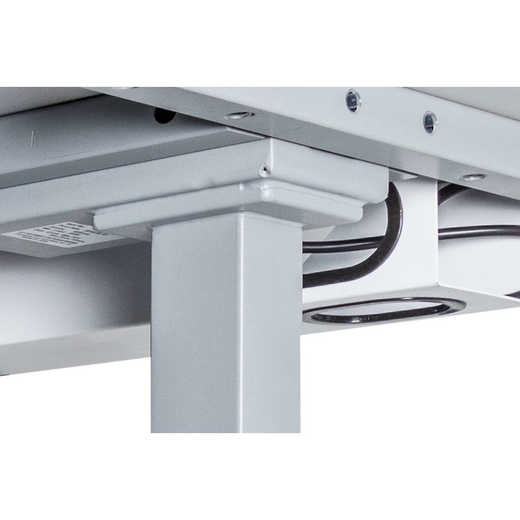 CEHA elektrisch in hoogte verstelbaar bureau, krasvast oppervlak, hxbxd 610 - 1.250 x 1.600 x 800 mm, mgrijs/wit Productafbeelding nr. 3: CEHA elektrisch in hoogte verstelbaar bureau, krasvast oppervlak, hxbxd 610 - 1.250 x 1.600 x 800 mm, mgrijs/wit