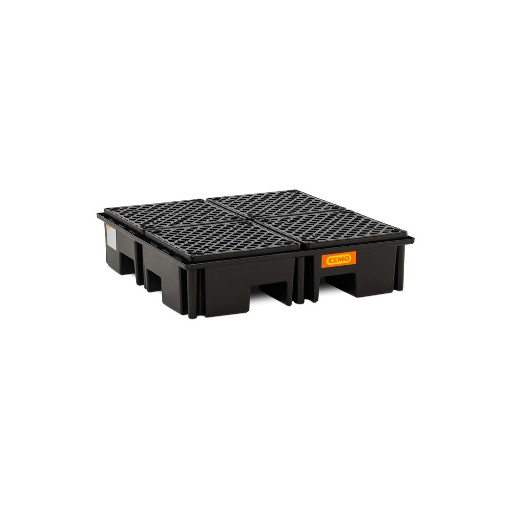 Product afbeelding: Palletlekbak CEMO 220/4, voor 1 pallet 1.200 x 1.200 mm, inhoud 220 l, incl. PE-rooster