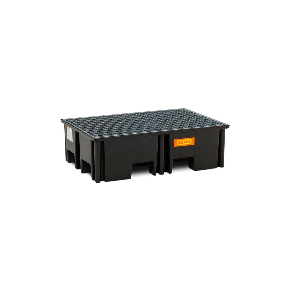 Product afbeelding: CEMO palletlekbak 220/2, voor 1 pallet 1.200 x 800 mm, inhoud 220 l, incl. stalen roosterlegbord