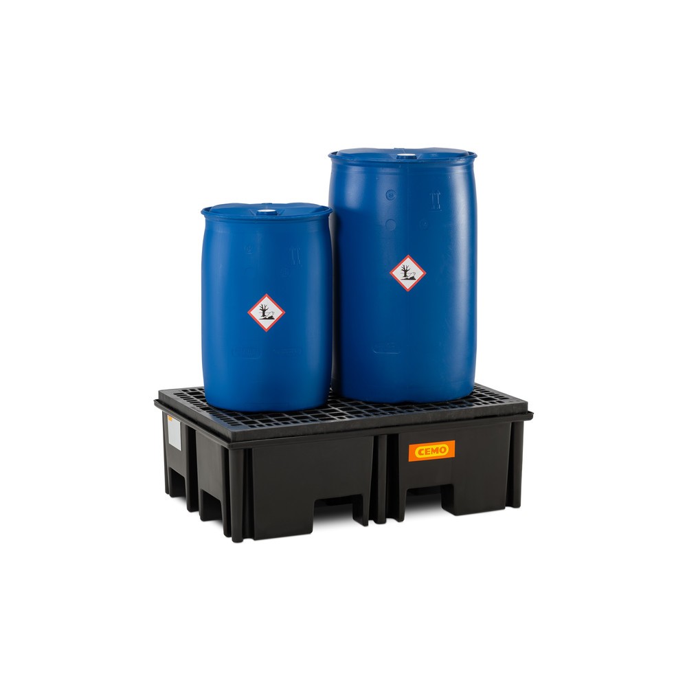 Productafbeelding nr. 2: CEMO palletlekbak 220/2, voor 1 pallet 1.200 x 800 mm, inhoud 220 l, incl. PE-roosterlegbord