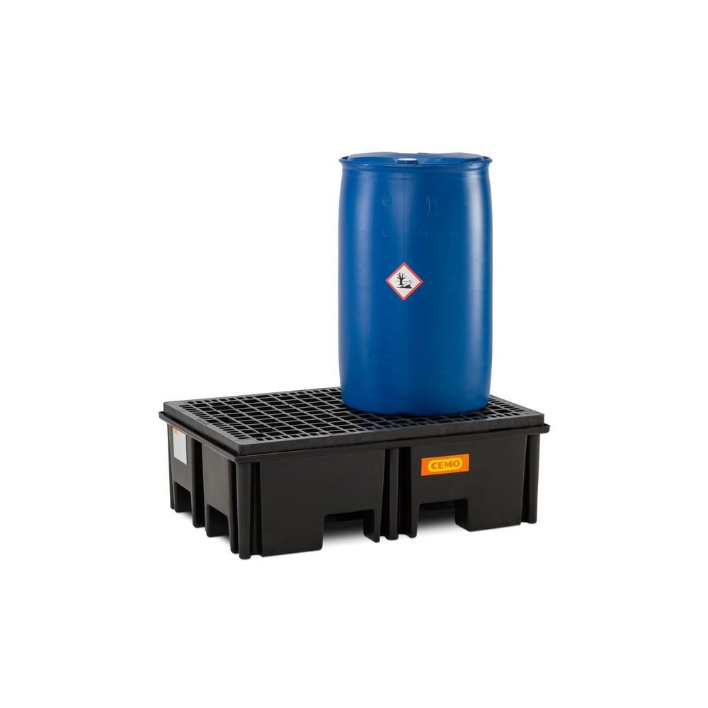 Productafbeelding nr. 3: CEMO palletlekbak 220/2, voor 1 pallet 1.200 x 800 mm, inhoud 220 l, incl. PE-roosterlegbord