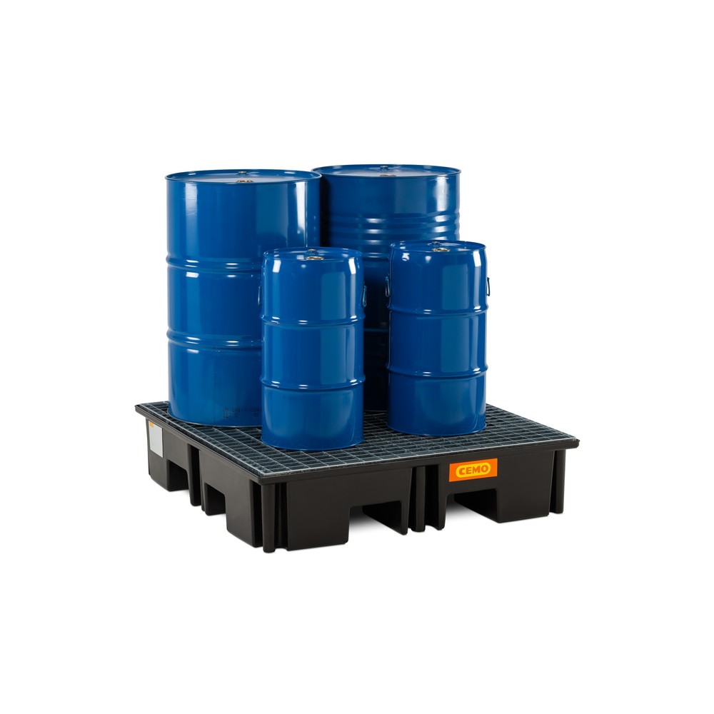 Productafbeelding nr. 2: CEMO palletlekbak 220/4, voor 1 pallet 1.200 x 1.200 mm, inhoud 220 l, incl. stalen roosterlegbord