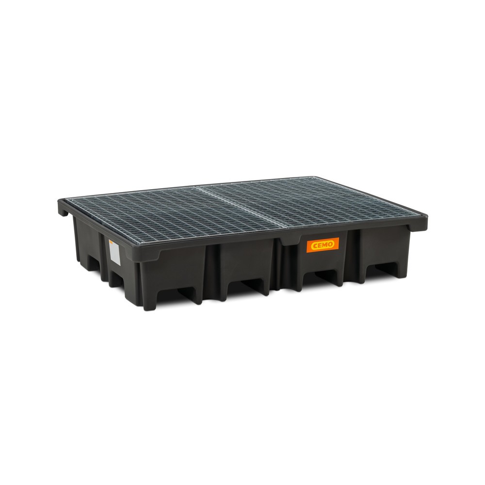 Product afbeelding: Palletlekbak CEMO 425/4, voor 2 pallets 1.200 x 800 mm dwars, inhoud 425 l, incl. stalen rooster