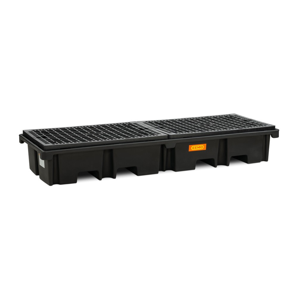 Product afbeelding: Palletlekbak CEMO 425/4e, voor 2 pallets 1.200 x 800 mm in de lengte, inhoud 425 l, incl. PE-rooster