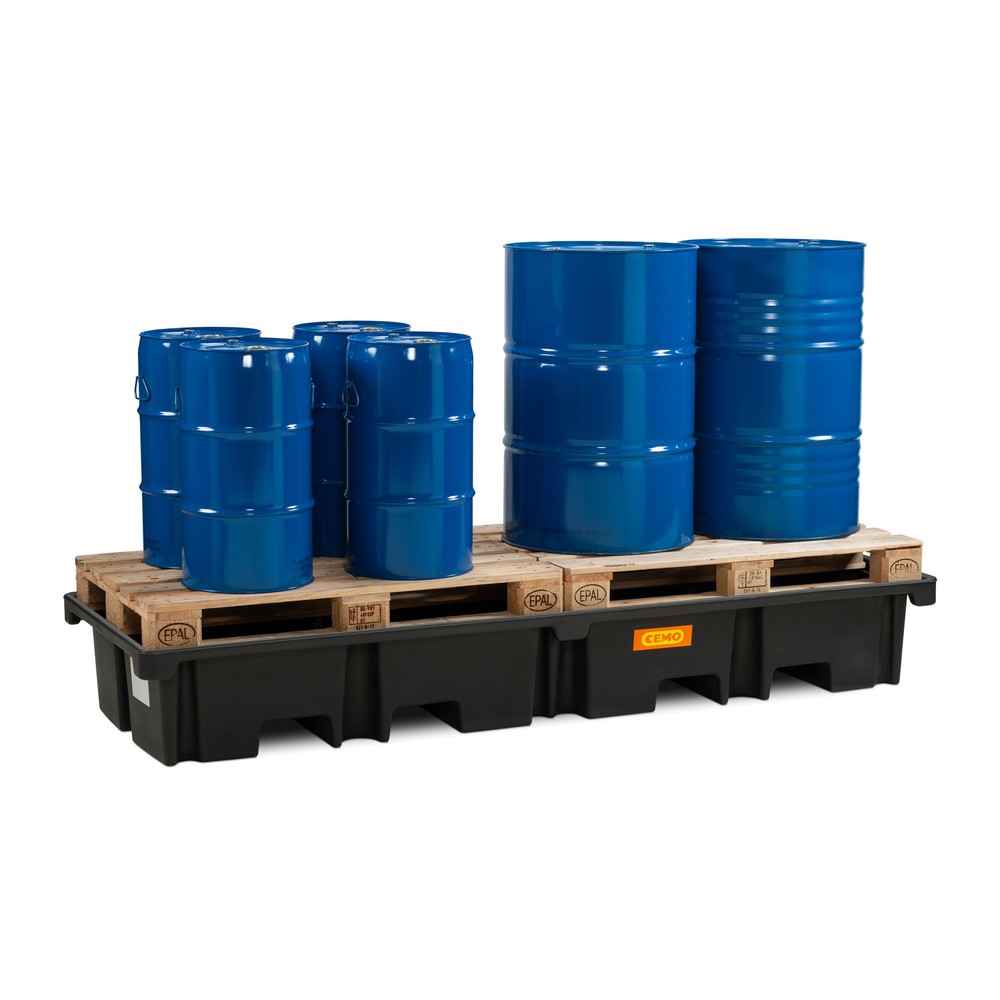 Productafbeelding nr. 2: Palletlekbak CEMO 425/4e, voor 2 pallets 1.200 x 800 mm in de lengte, inhoud 425 l, zonder rooster