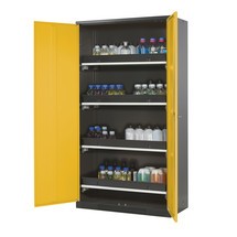 Chemicaliën- en gifkast asecos® met uittrekbare legplanken, hxbxd 1.950 x 1.055 x 520 mm