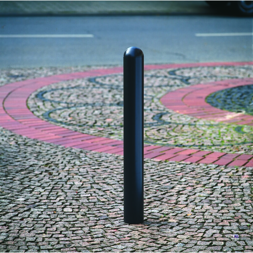 CITY paal WIEN, ronde buis Ø 108 mm, voor verankeren in beton incl. grondbuis, uitneembaar, zonder kettingoog Product afbeelding: CITY paal WIEN, ronde buis Ø 108 mm, voor verankeren in beton incl. grondbuis, uitneembaar, zonder kettingoog