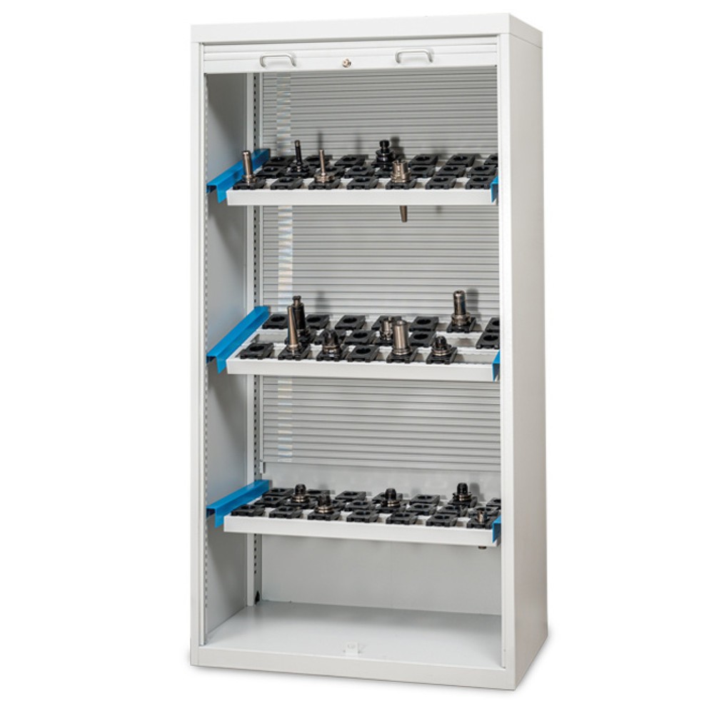 Product afbeelding: CNC-rolluikkast Bedrunka+Hirth, lichtgrijs, met 3 CNC-gereedschapsmontageframes, kunststof rolluik